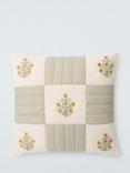 John Lewis Floral Patchwork Cushion, Myrtle