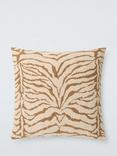 John Lewis Zebra Boucle Cushion, Caramel