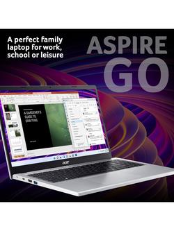 Acer Aspire Go 15 Laptop, Intel Core i3 Processor, 8GB RAM, 512GB SSD, 15.6” Full HD, Silver - view 2, Silver