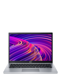 Acer Aspire Go 14 Laptop, Intel N100 Processor, 4GB RAM, 128GB SSD, 14” WUXGA, Silver, Silver