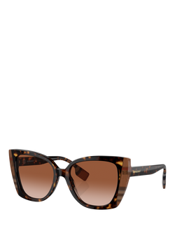 Burberry BE4393 Women's Cat's Eye Sunglasses, Havana, Havana