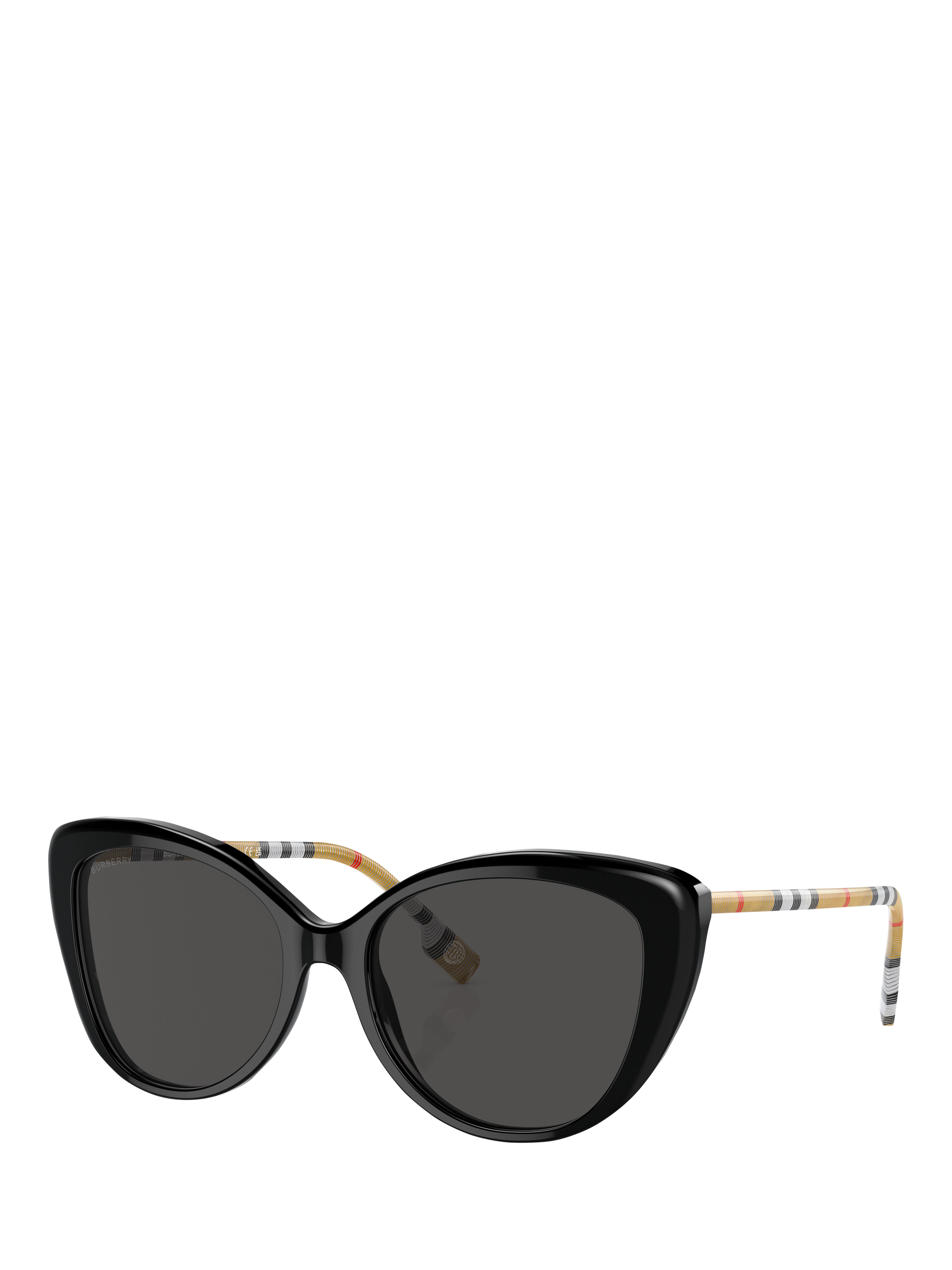 Product image 1 of 5, which shows Burberry BE4407 Women's Cat's Eye Sunglasses, Black/Grey