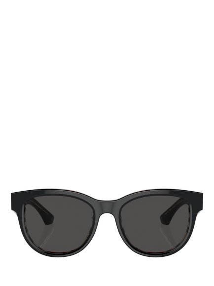 Burberry BE4432 Women's Oval Sunglasses, Black - view 2, Black