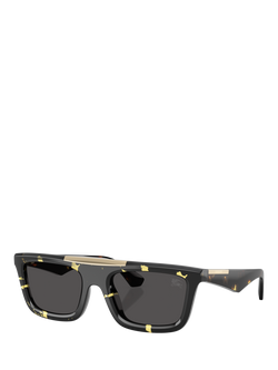 Burberry BE4451U Men's D-Frame Sunglasses, Multi/Black, Multi/Black