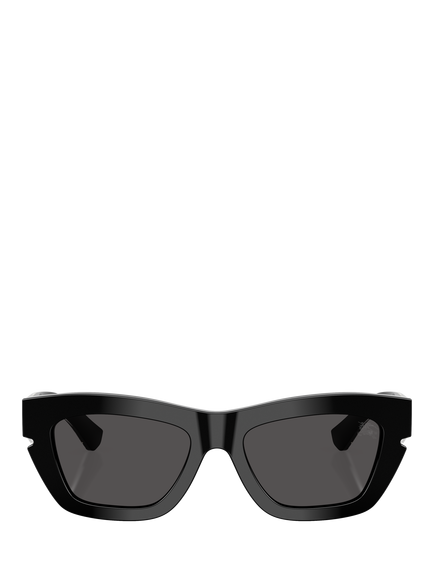 Burberry BE4454 Women's Cat Eye Sunglasses, Black - view 2, Black/Grey