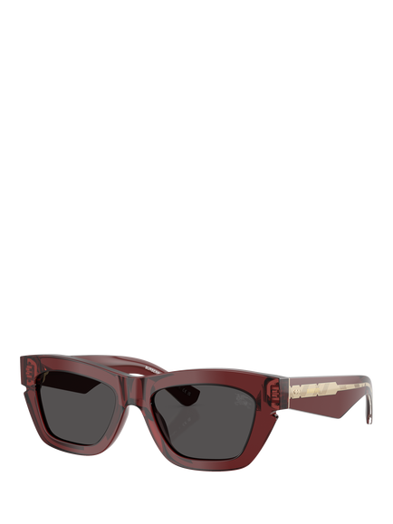 Burberry BE4454 Women's Cat Eye Sunglasses, Red, Bordeaux/Grey