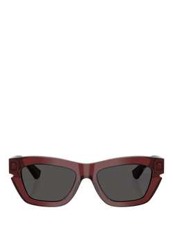 Burberry BE4454 Women's Cat Eye Sunglasses, Red - view 2, Bordeaux/Grey