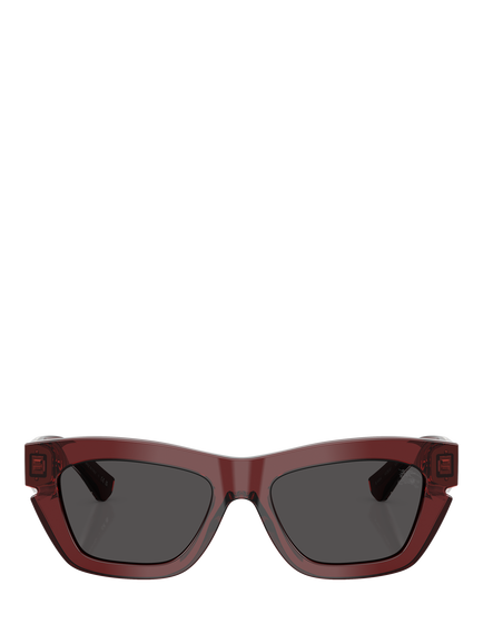 Burberry BE4454 Women's Cat Eye Sunglasses, Red - view 2, Bordeaux/Grey