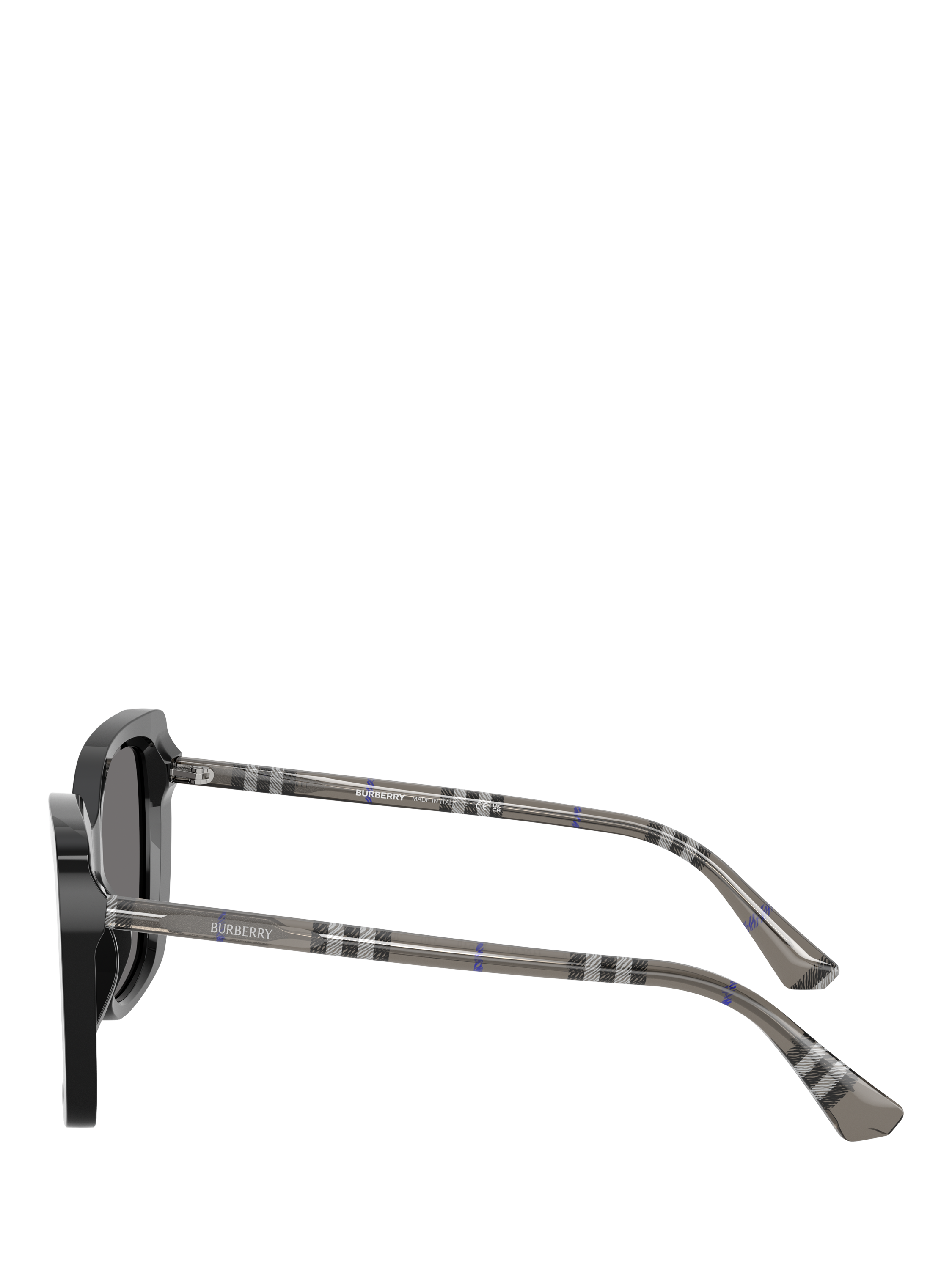 Product image 3 of 5, which shows Burberry BE4456 Women's Polarised Square Sunglasses, Black/Grey