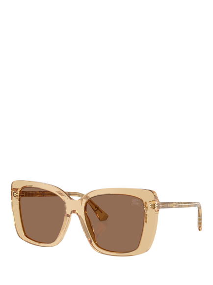 Burberry BE44564 Women's Square Sunglasses, Light Brown/Brown, Light Brown/Brown