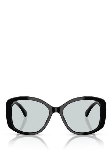 CHANEL Irregular Shape Sunglasses CH3476S, Black - view 2, Black