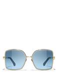CHANEL Square Sunglasses CH4288Q, Gold/Blue Gradient