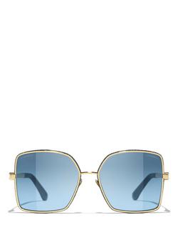 CHANEL Square Sunglasses CH4288Q, Gold/Blue Gradient - view 2, Gold/Blue Gradient