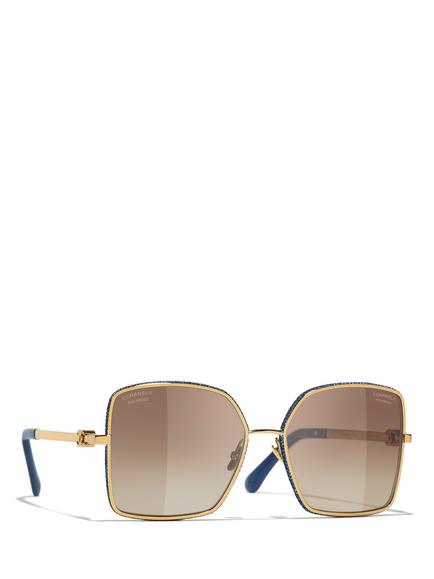 CHANEL Square Sunglasses CH4288Q, Gold/Brown Gradient, Gold/Brown Gradient
