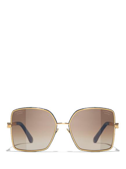 CHANEL Square Sunglasses CH4288Q, Gold/Brown Gradient - view 2, Gold/Brown Gradient