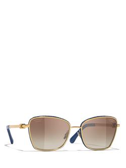 CHANEL Square Sunglasses CH4289Q, Gold, Gold