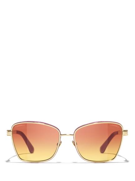 CHANEL Square Sunglasses CH4289Q, Gold - view 2, Gold
