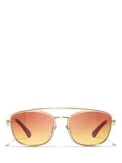 CHANEL Square Sunglasses CH4290Q, Gold/Orange Gradient - view 2, Gold/Orange Gradient