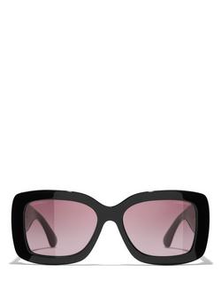 CHANEL Square Sunglasses CH5535Q, Black/Bordeaux Gradient - view 2, Black/Bordeaux Gradient