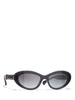 CHANEL Oval Sunglasses CH5538Q, Grey, Grey