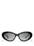 CHANEL Oval Sunglasses CH5538Q, Black