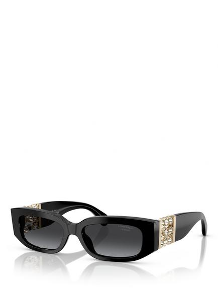 CHANEL Rectangular Sunglasses CH5544C, Black/Grey Gradient - view 2, Black/Grey Gradient