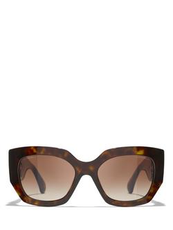CHANEL Cat's Eye Sunglasses CH5545C, Dark Havana - view 2, Dark Havana