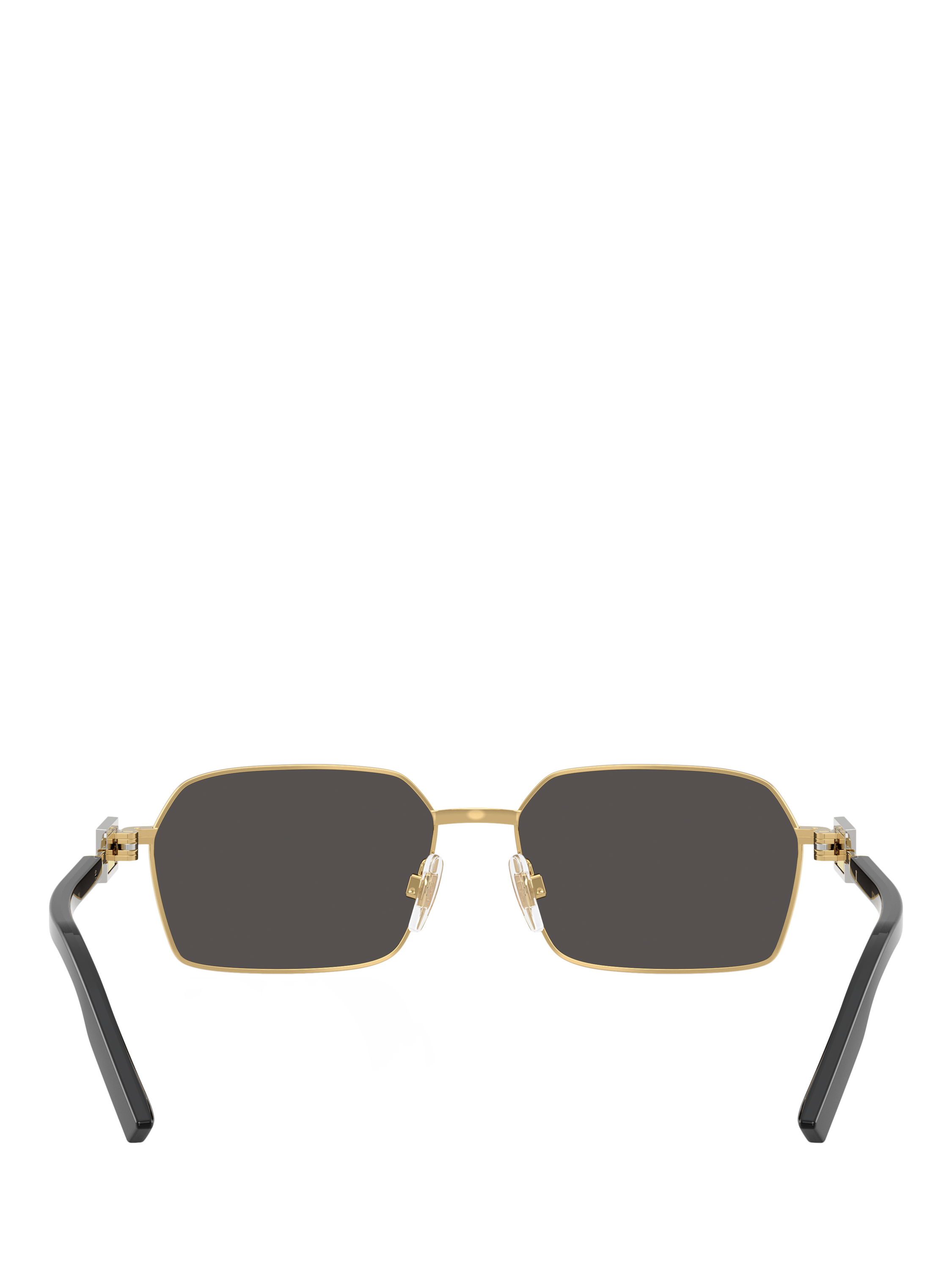 Product image 4 of 5, which shows Dolce & Gabbana DG2316 Men's Rectangular Sunglasses, Gold/Grey