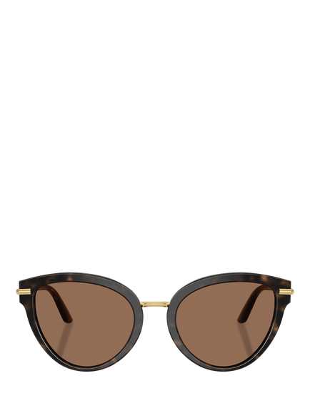 Dolce & Gabbana DG4492 Women's Butterfly Sunglasses, Havana/Brown - view 2, Havana/Brown