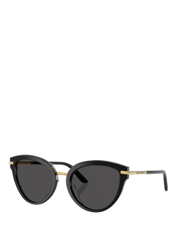Dolce & Gabbana DG4492 Women's Butterfly Sunglasses, Black, Black