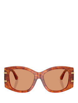 Dolce & Gabbana DG4501 Women's Butterfly Sunglasses, Light Brown/Brown - view 2, Light Brown/Brown