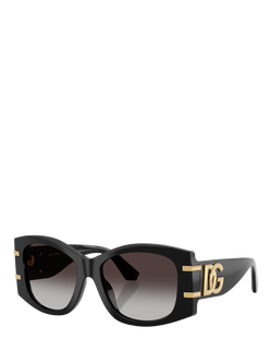 Dolce & Gabbana DG4501 Women's Butterfly Sunglasses, Black/Purple Gradient, Black/Purple Gradient