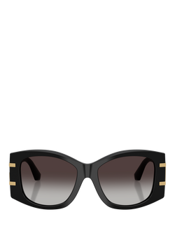 Dolce & Gabbana DG4501 Women's Butterfly Sunglasses, Black/Purple Gradient - view 2, Black/Purple Gradient