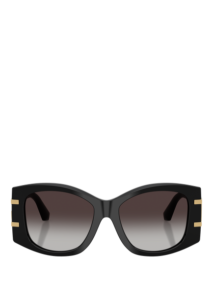 Dolce & Gabbana DG4501 Women's Butterfly Sunglasses, Black/Purple Gradient - view 2, Black/Purple Gradient