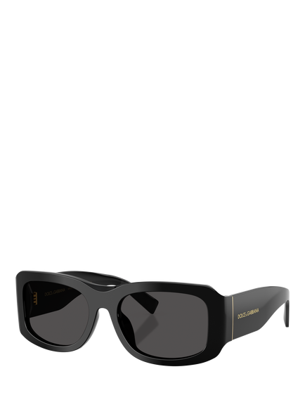 Dolce & Gabbana DG4503 Men's Rectangular Sunglasses, Black, Black