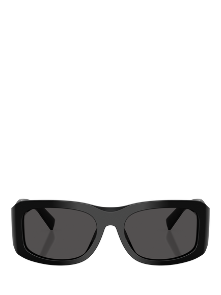 Dolce & Gabbana DG4503 Men's Rectangular Sunglasses, Black - view 2, Black