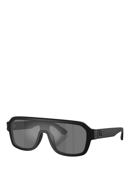 Dolce & Gabbana DG4507 Men's Aviator Sunglasses, Black/Grey