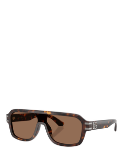 Dolce & Gabbana DG4507 Men's Aviator Sunglasses, Havana/Brown