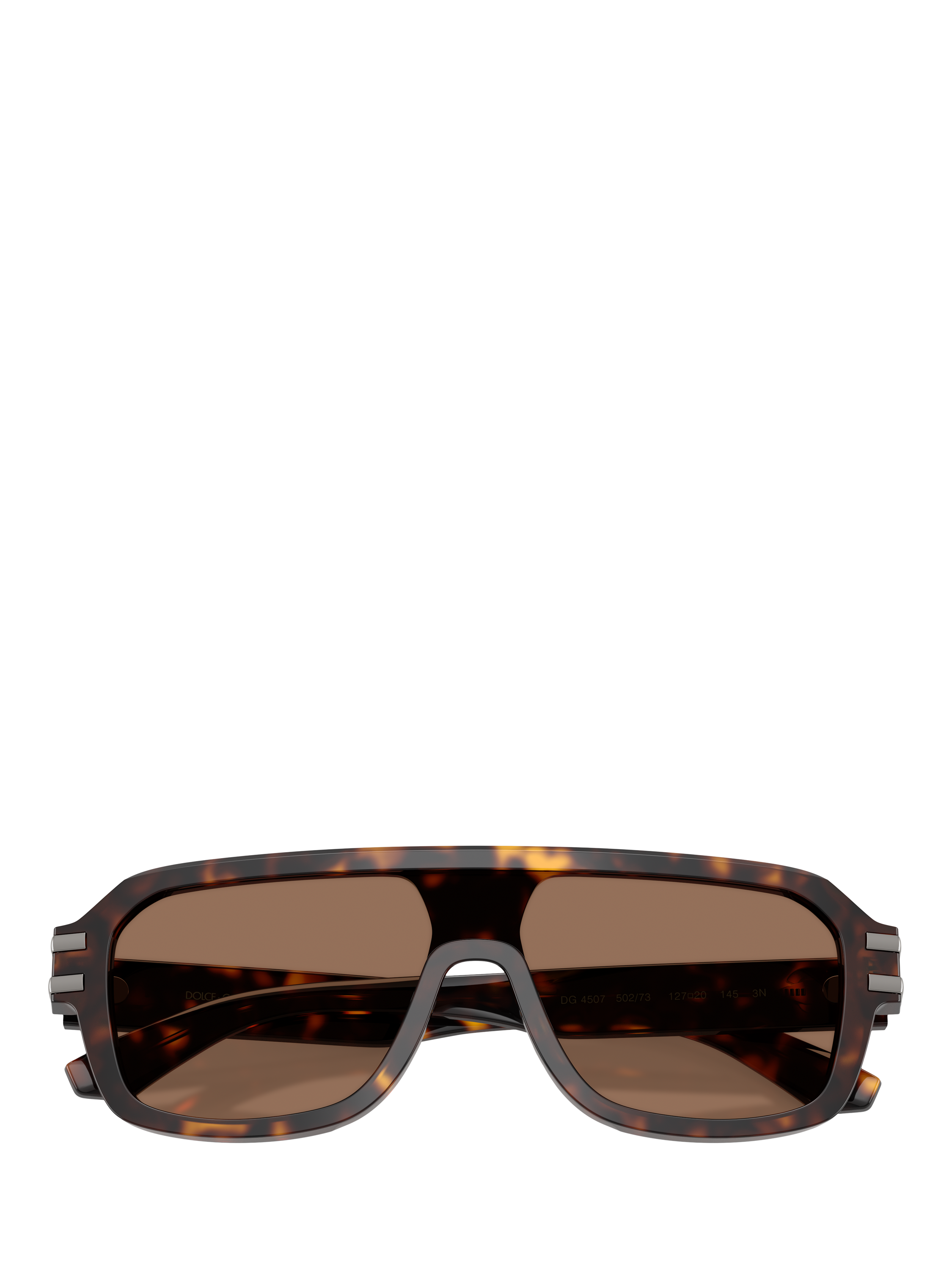 Product image 5 of 5, which shows Dolce & Gabbana DG4507 Men's Aviator Sunglasses, Havana/Brown