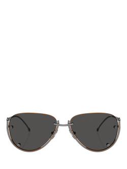Diesel DL1003 Aviator Sunglasses, Grey - view 2, Gunmetal/Grey