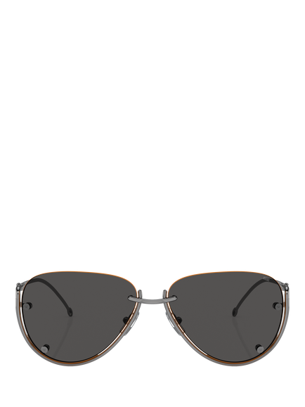 Diesel DL1003 Aviator Sunglasses, Grey - view 2, Gunmetal/Grey