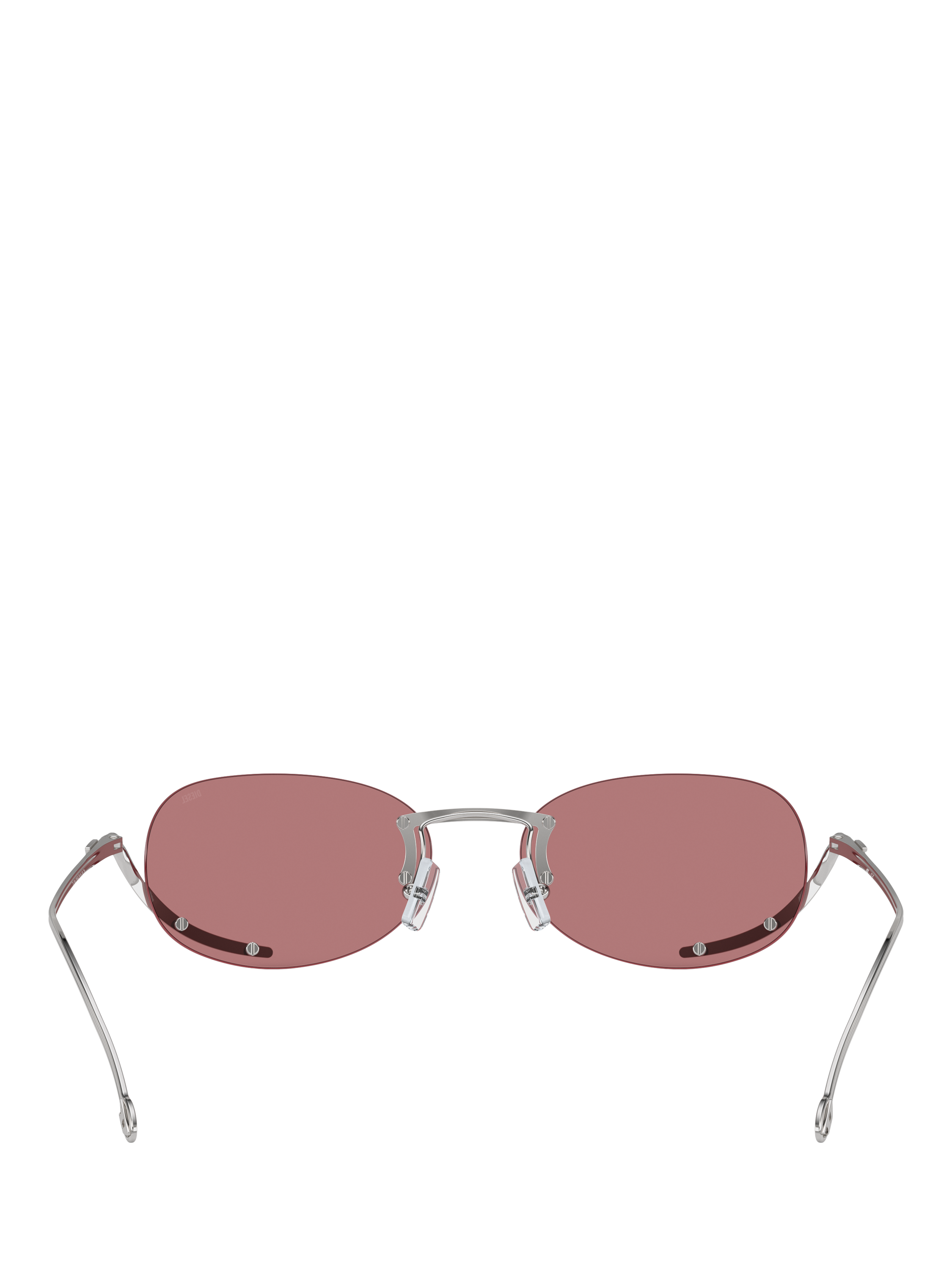 Product image 4 of 5, which shows Diesel DL1004 Unisex Oval Sunglasses, Pink