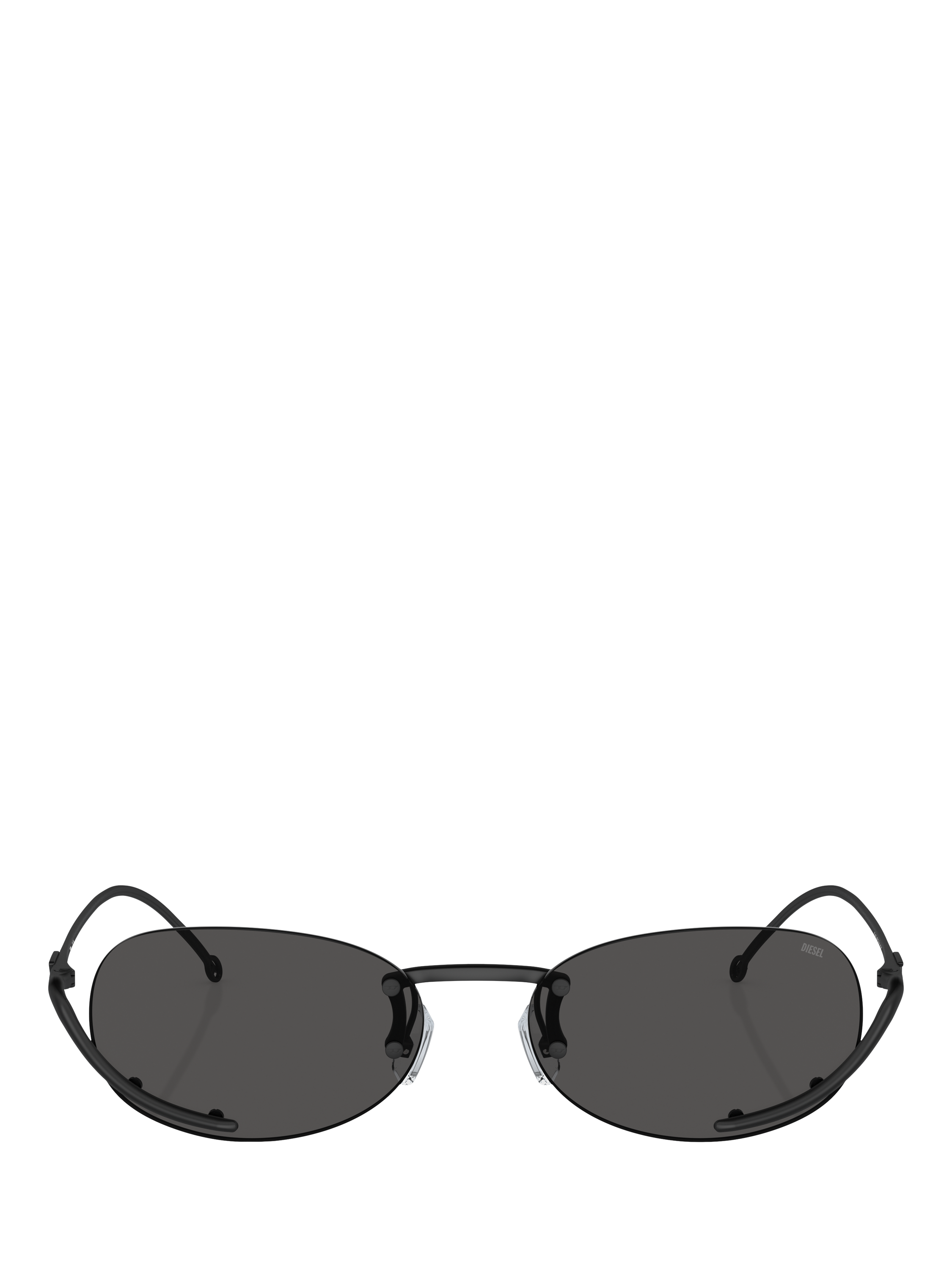 Product image 2 of 5, which shows Diesel DL1004 Oval Sunglasses, Black