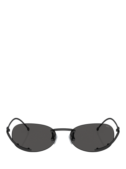 Diesel DL1004 Oval Sunglasses, Black - view 2, Black