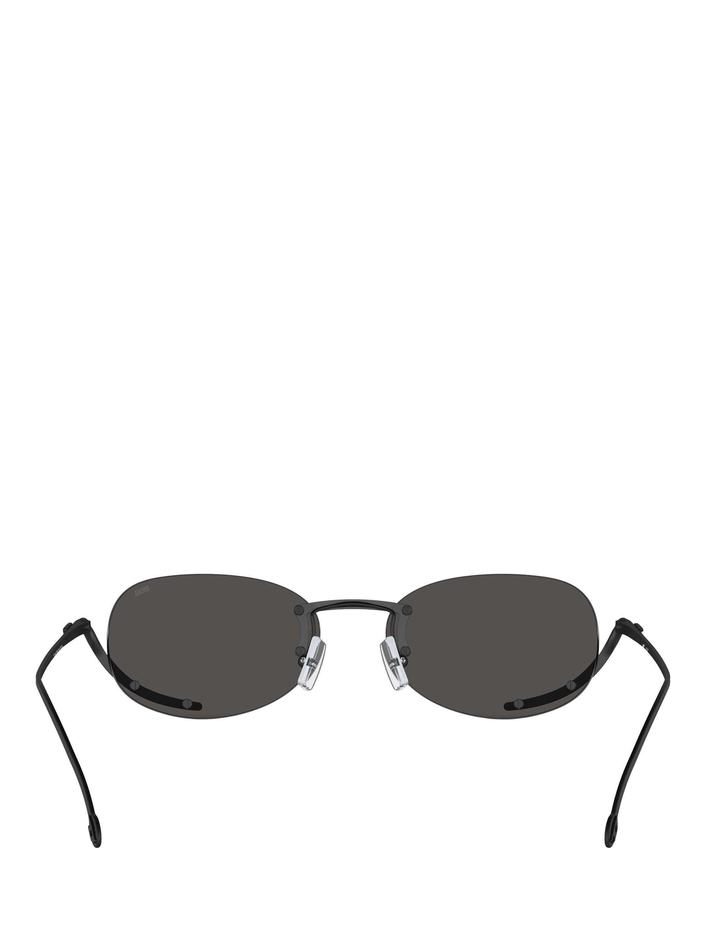 Product image 4 of 5, which shows Diesel DL1004 Oval Sunglasses, Black