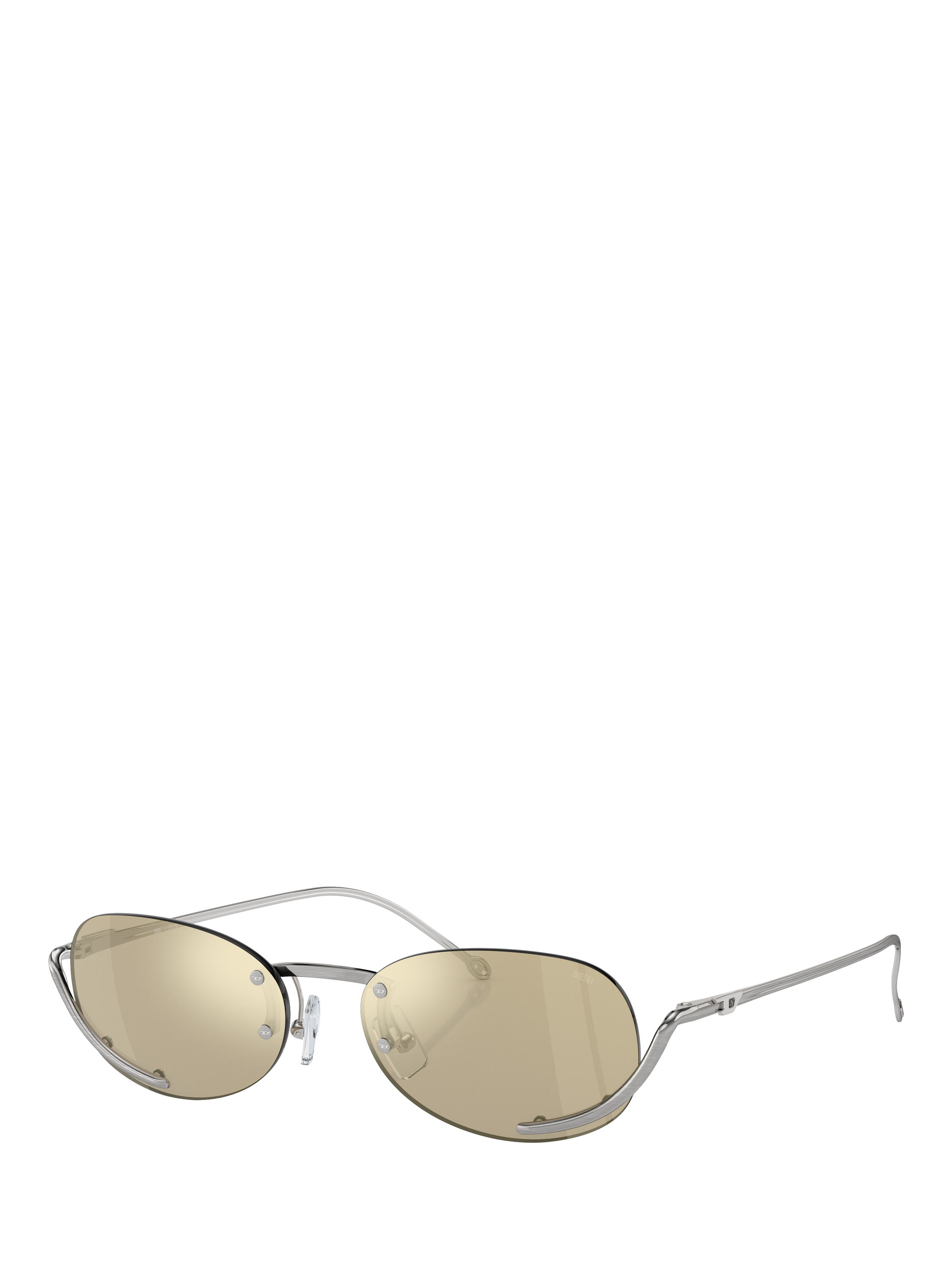 Product image 1 of 5, which shows Diesel DL1004 Unisex Oval Sunglasses, Gold