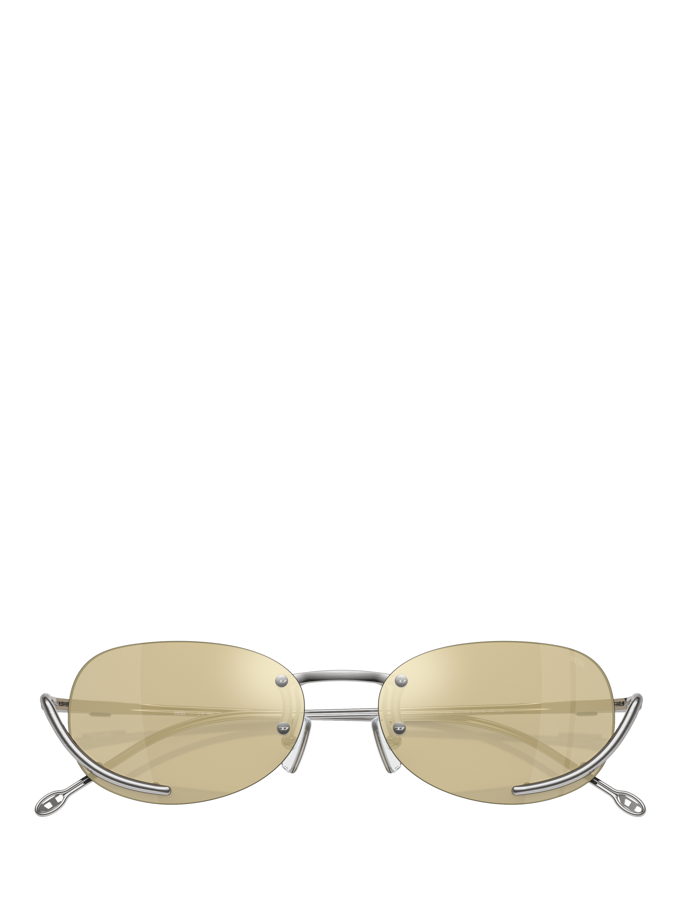 Product image 5 of 5, which shows Diesel DL1004 Unisex Oval Sunglasses, Gold