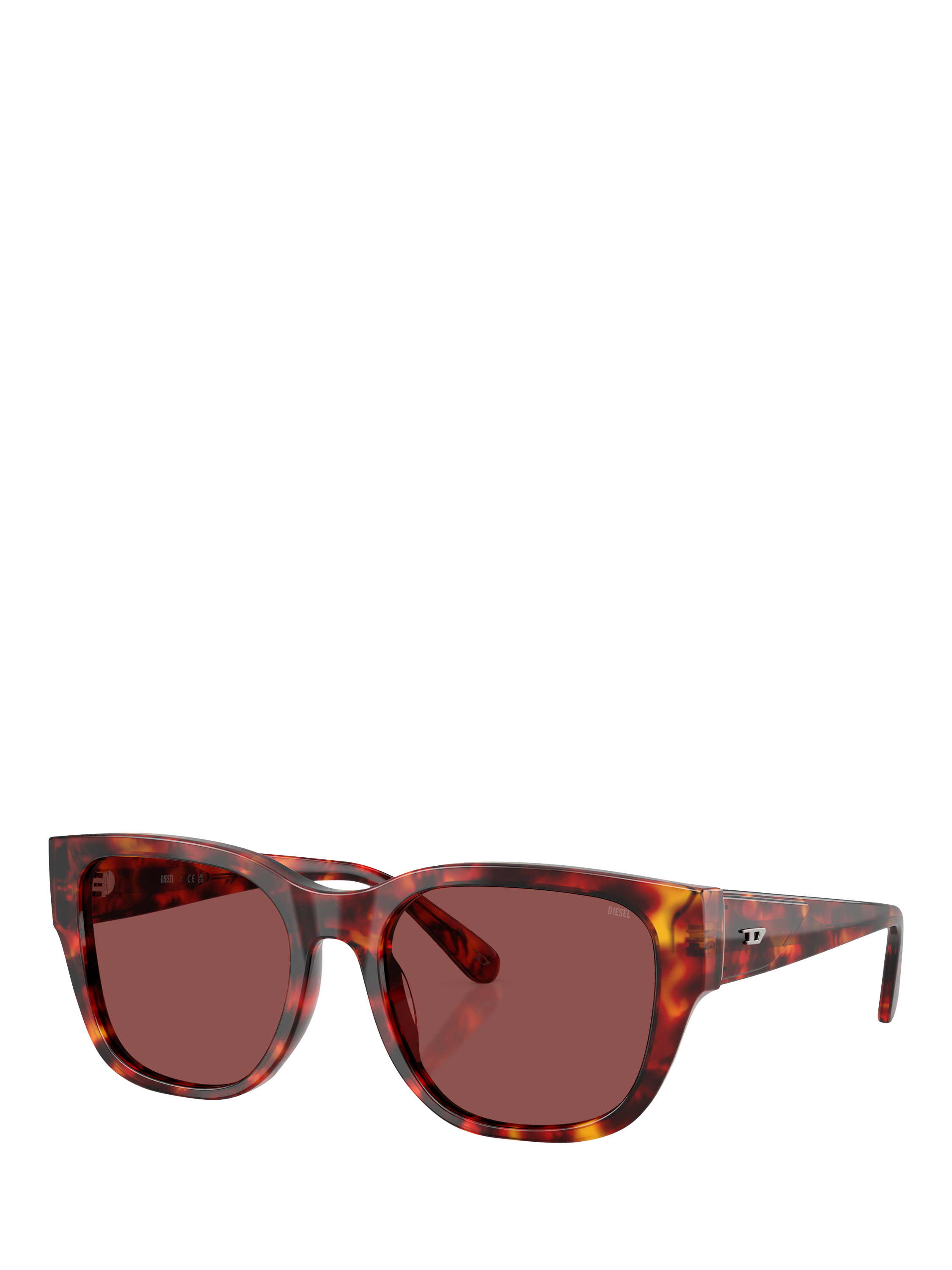 Product image 1 of 5, which shows Diesel DL2005 Unisex Square Sunglasses, Brown
