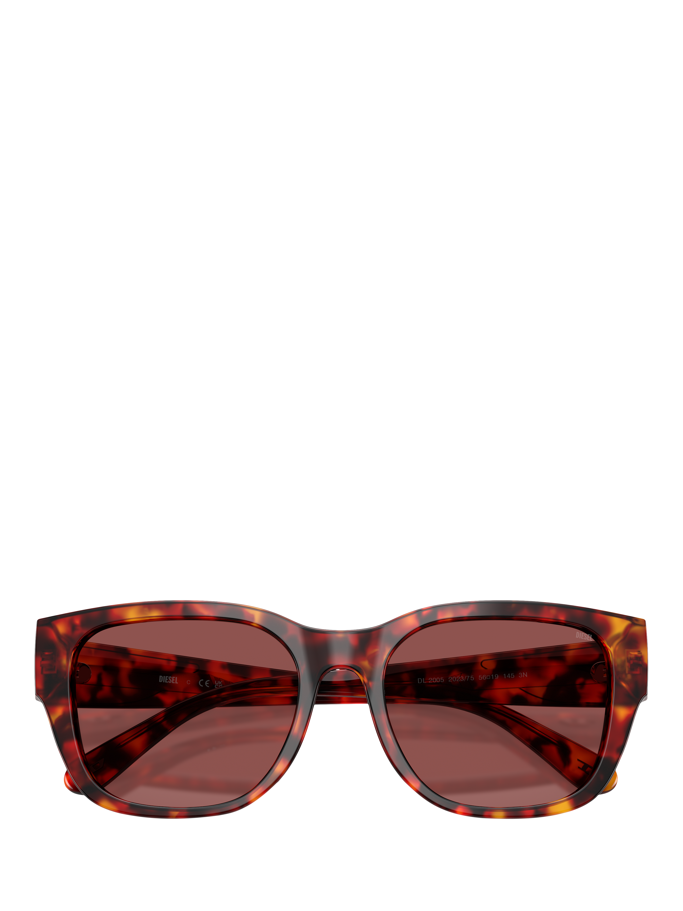 Product image 5 of 5, which shows Diesel DL2005 Unisex Square Sunglasses, Brown