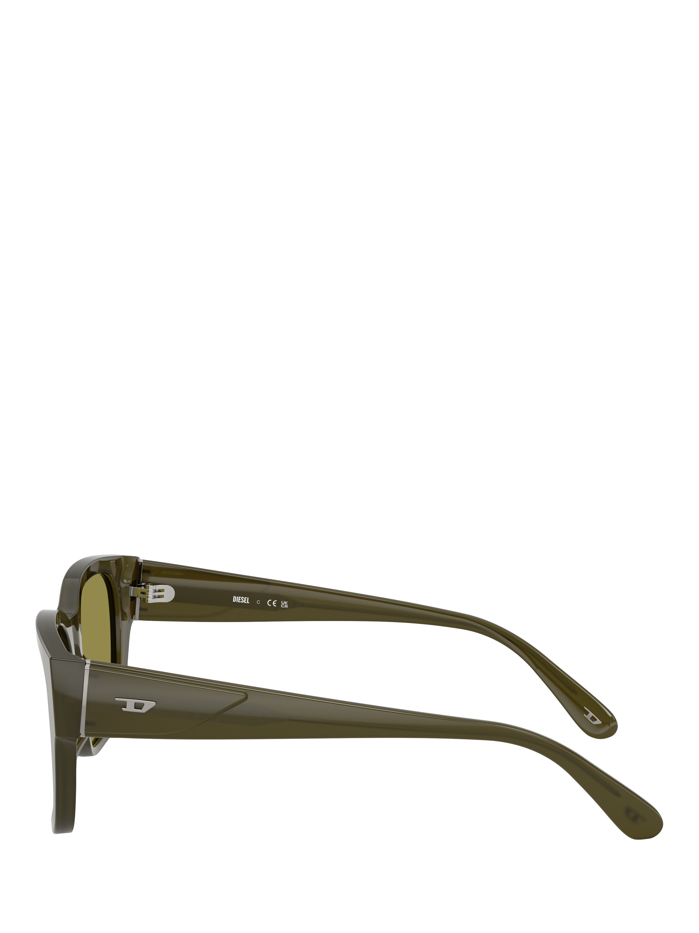 Product image 3 of 5, which shows Diesel DL2005 Unisex Square Sunglasses, Green
